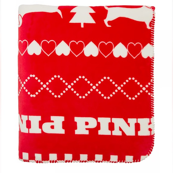 Victoria's Secret / Pink Plush Blanket - Picture 2 of 5
